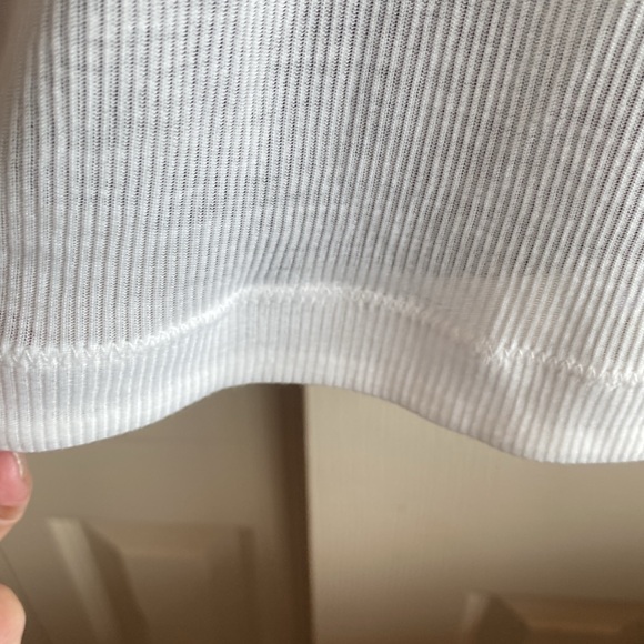 Free People Movement NWT White Crossback Strap Ribbed Top Size Small - Picture 7 of 11